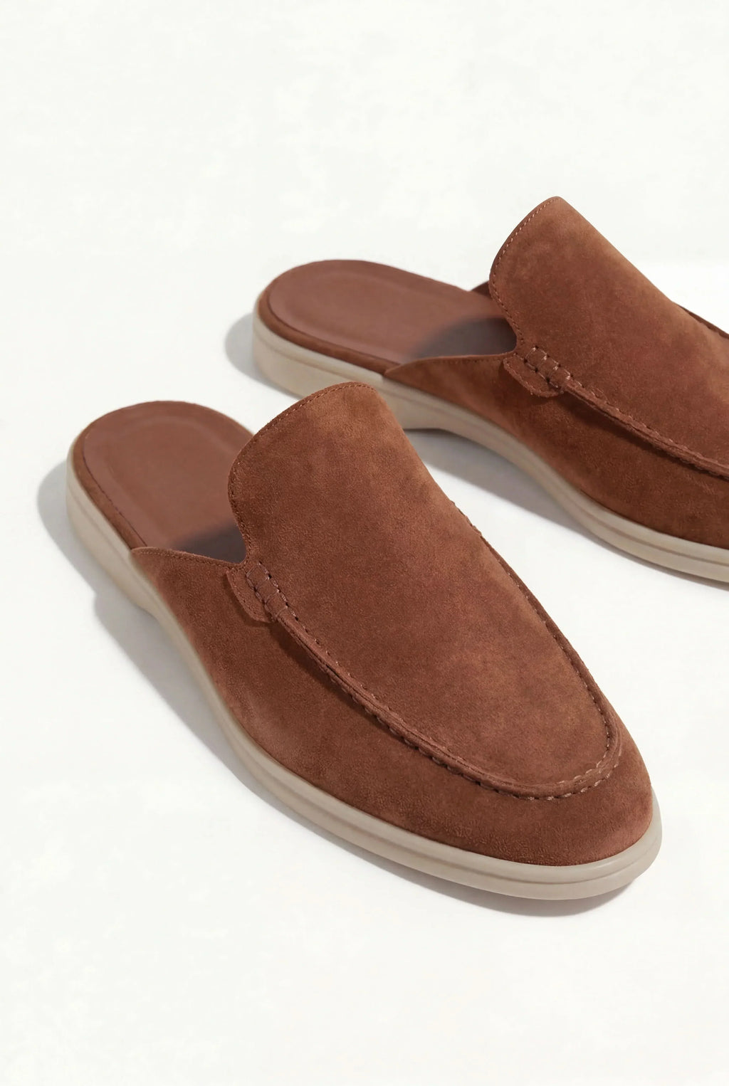 Maroon Suède Mocasines