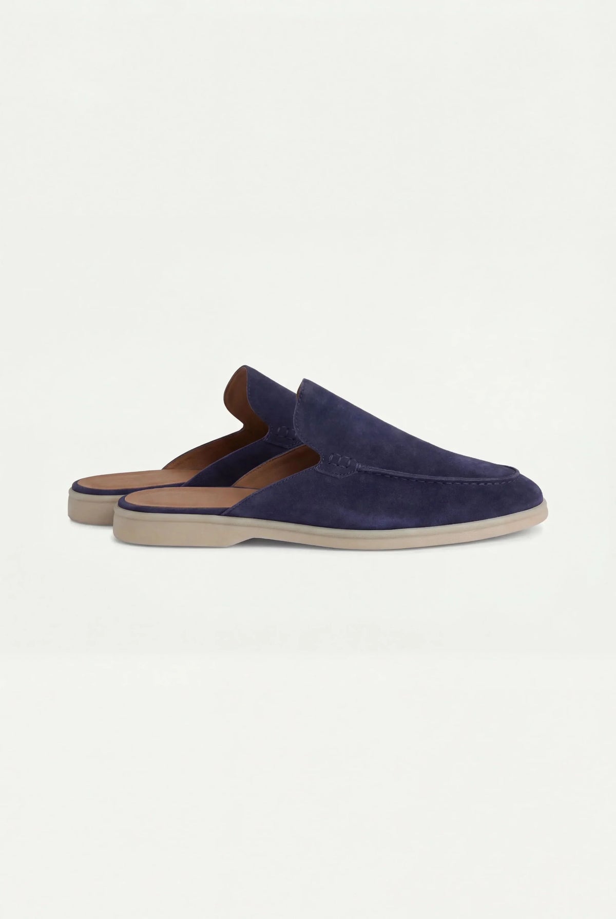 Navy Suède Mocasines