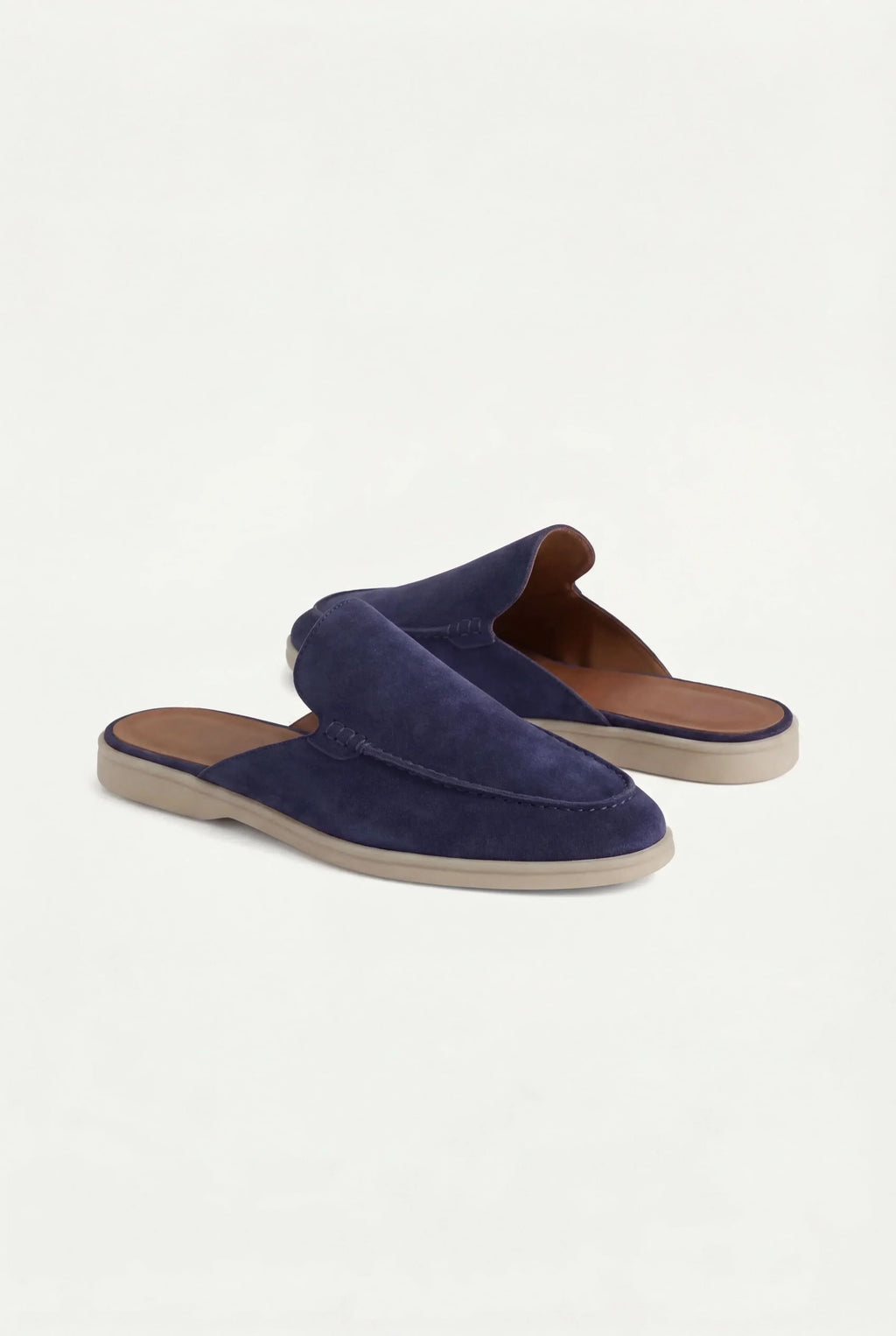 Navy Suède Mocasines