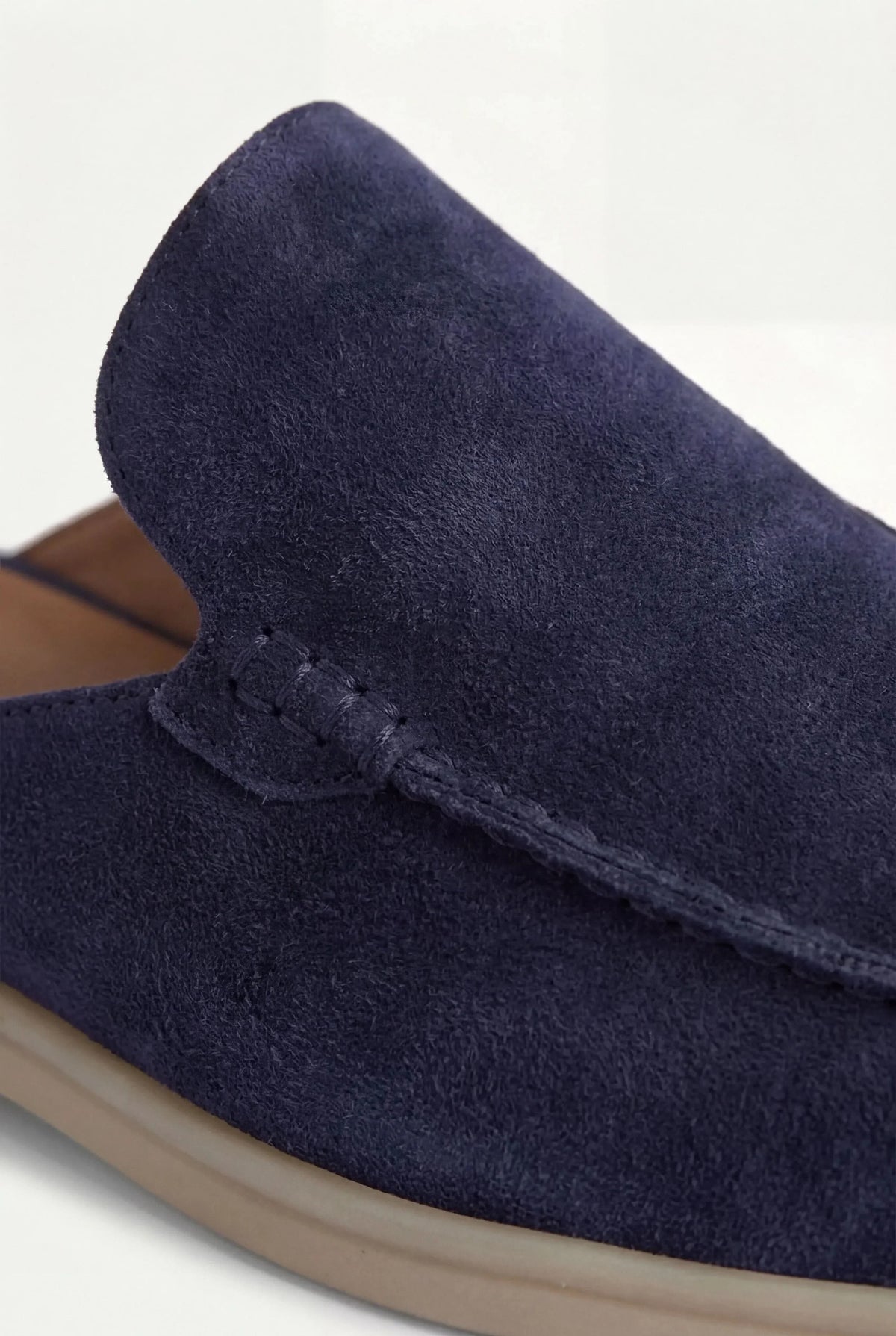 Navy Suède Mocasines