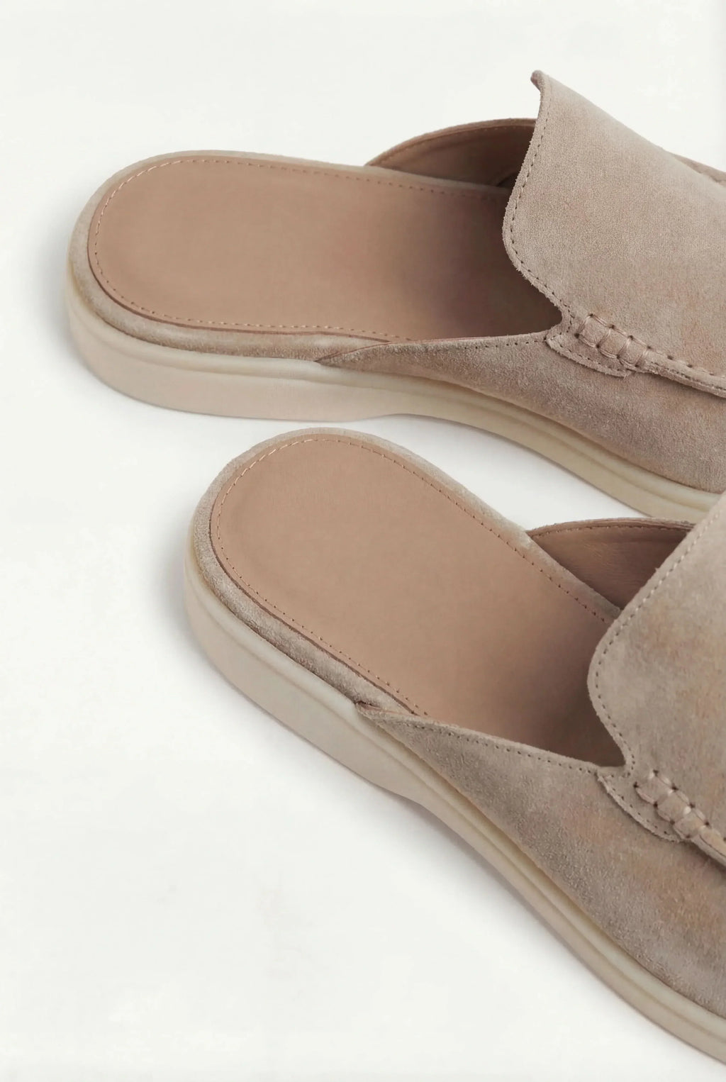 Beige Suède Mocasines