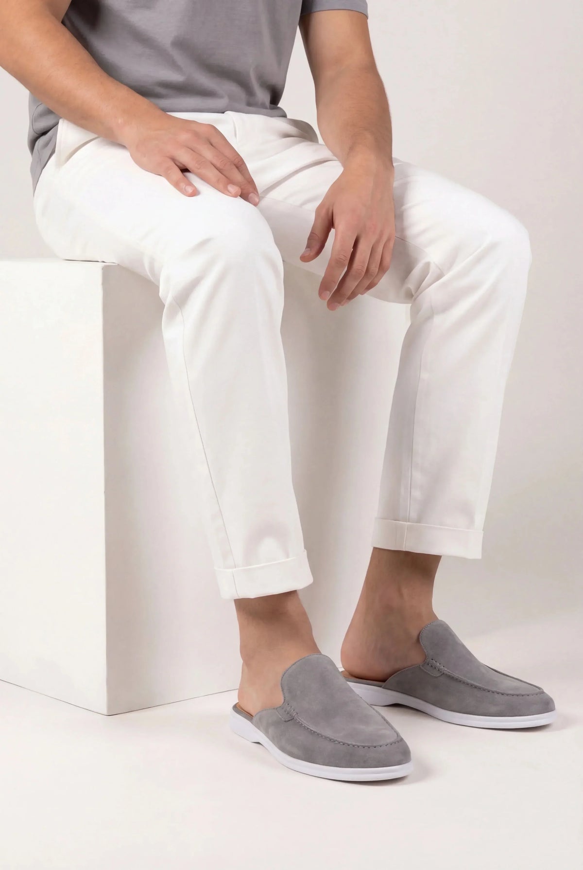 Grey Suède Mocasines