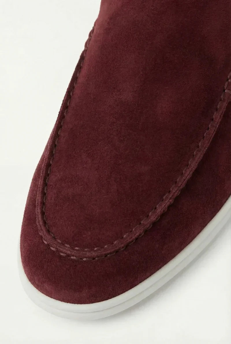 Bordeaux Suède Mocasines